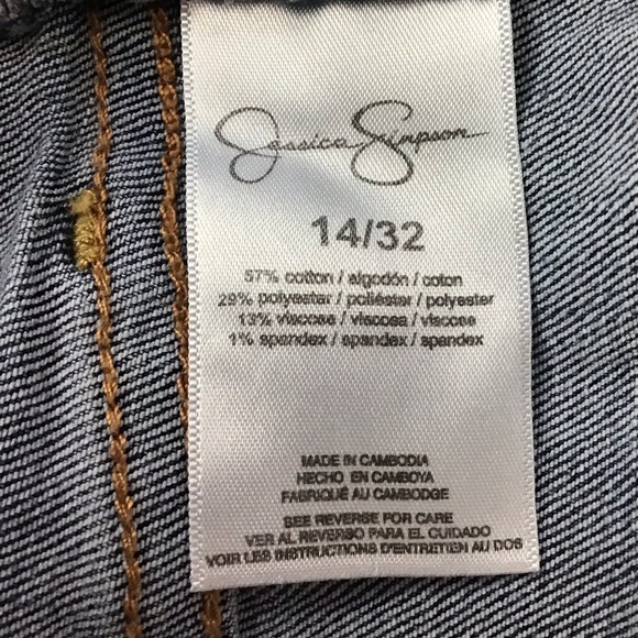 Jessica Simpson High Waist Denim Shorts Size 14/32 - Picture 4 of 5
